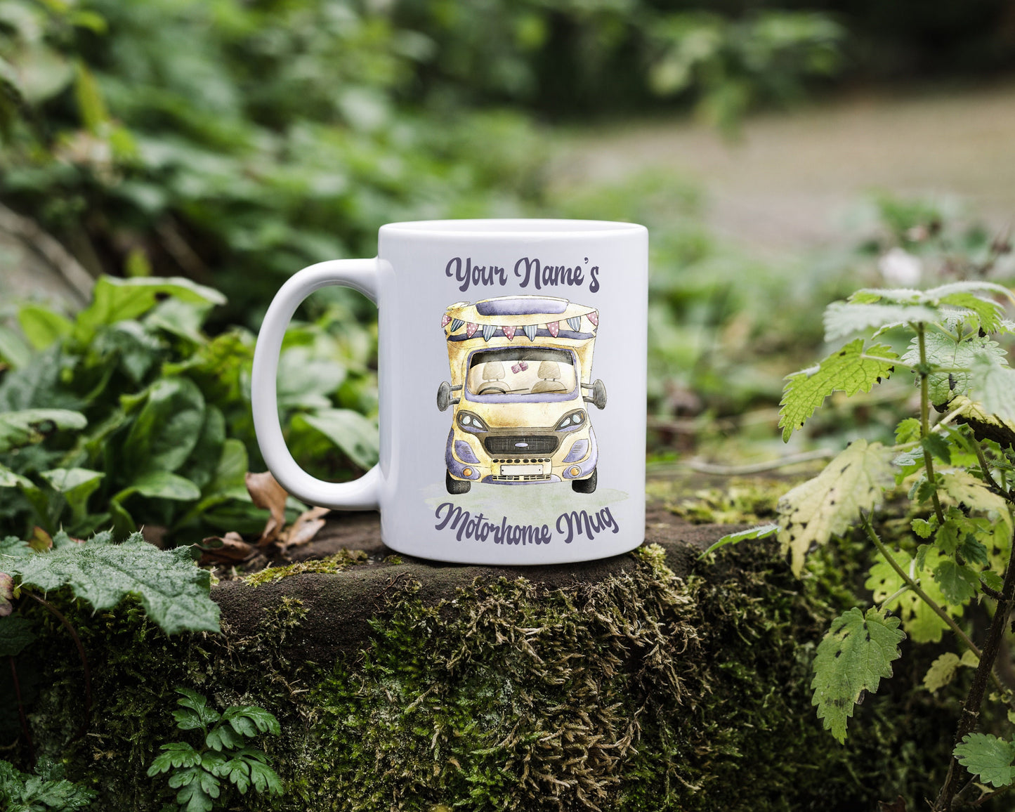 Motorhome Mug Personalised Caravan Campervan RV  Gift Day Mother's Father's Day Traveller Road Trip Camping Grandad Grandmother Custom Name