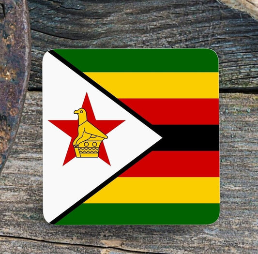 Coaster Zimbabwe flag coaster ( 9x9cm )