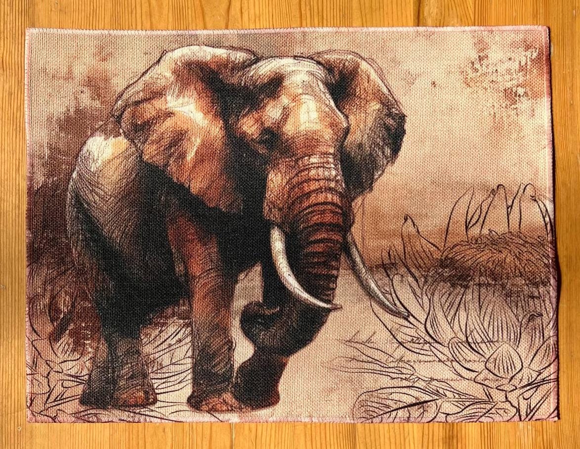 Placemat Big Five Animals Springbok South Africa Table Setting Indivual Mat or as a Set of Six New Home Gift Christmas