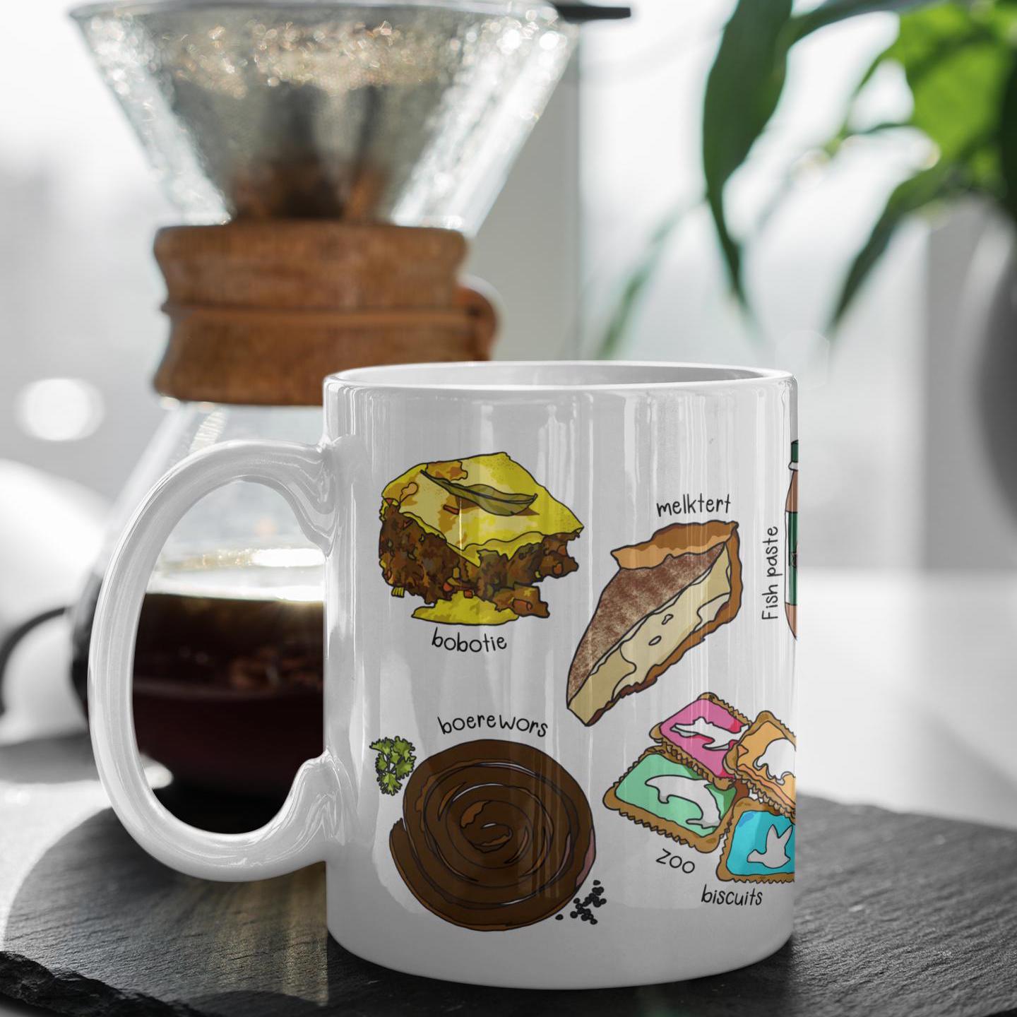 South African Food  Mug Tea Coffee Hot Chocolate Afrikaans House Warming New Home Kitchen Gift Braai BBQ Father's Day