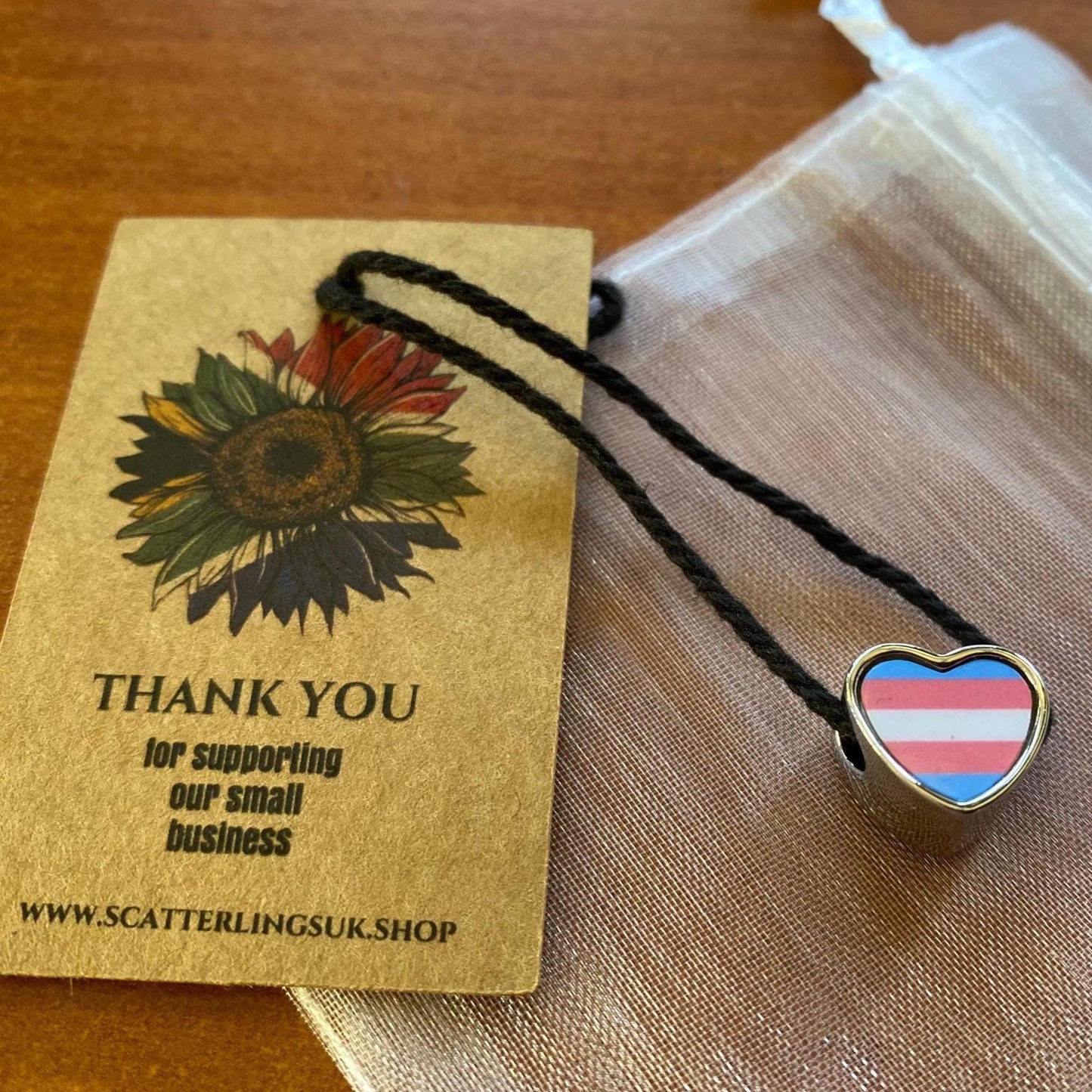 Transgender Flag Charm LGBQT+ Pride addon Bead Large Hole Bracelet Compatible Transitioning Coming Out Gift for They/Them Him/Her CHARM ONLY
