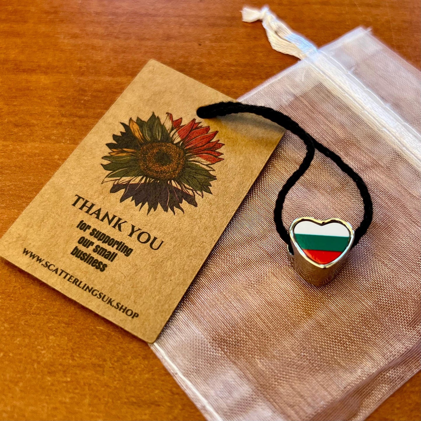Bulgarian Bulgaria flag heart shaped stainless steel charm Charm bead. Add on charm bead. Large hole charm bead Valentine’s gift. CHARM ONLY