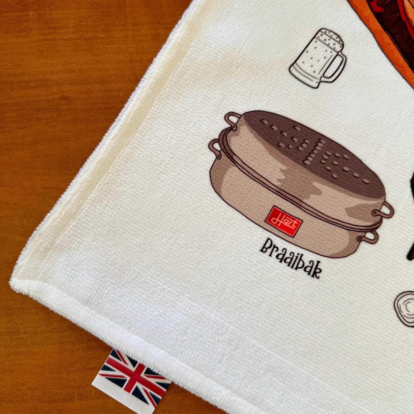 South African Braai Master Potjie Tea towel Unique Afrikaans Bar Hand Dish Cloth Father's Day New Home Decoration Kitchen gift bbq outdoors