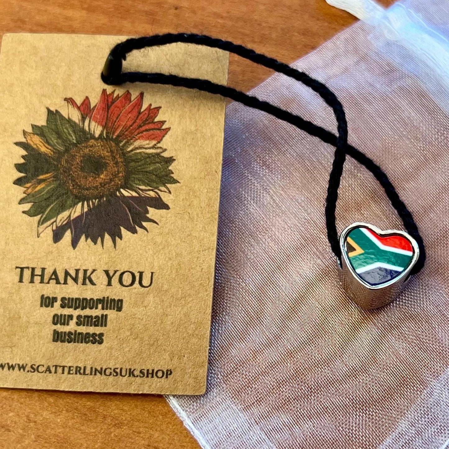 South Africa Flag heart shaped bracelet stainless steel charm bead Christmas Birthday Valentine Day gift Personalised South African charm