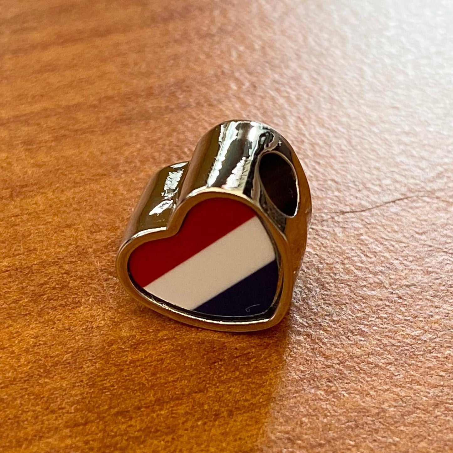 Netherlands Holland Dutch Flag Heart Charm for Bracelet Stainless Steel Jewellery Pendant
