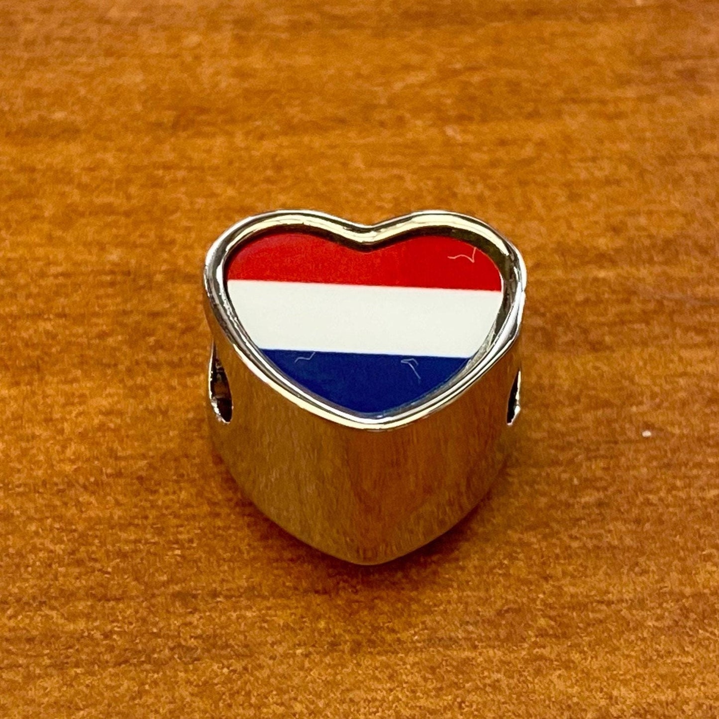 Netherlands Holland Dutch Flag Heart Charm for Bracelet Stainless Steel Jewellery Pendant