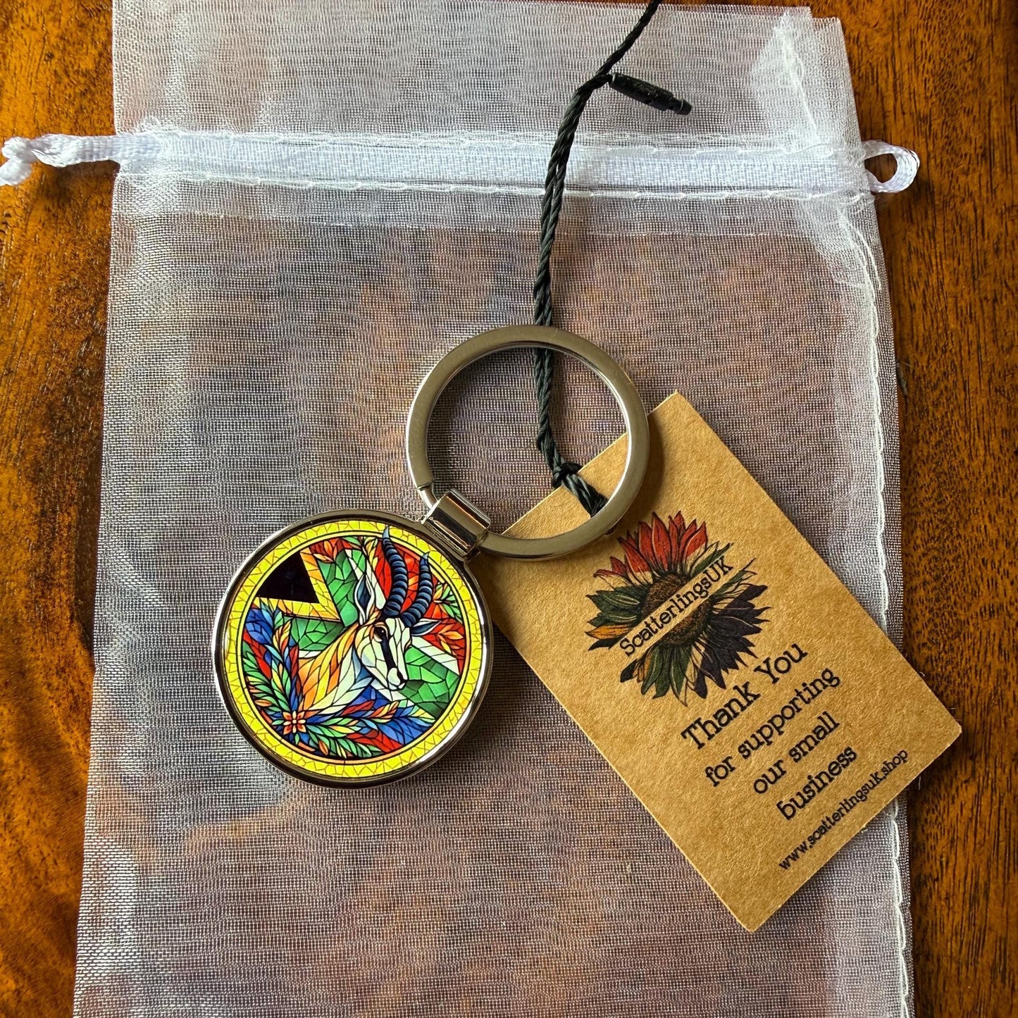 South Africa Springbok Flag Keyring Key Chain