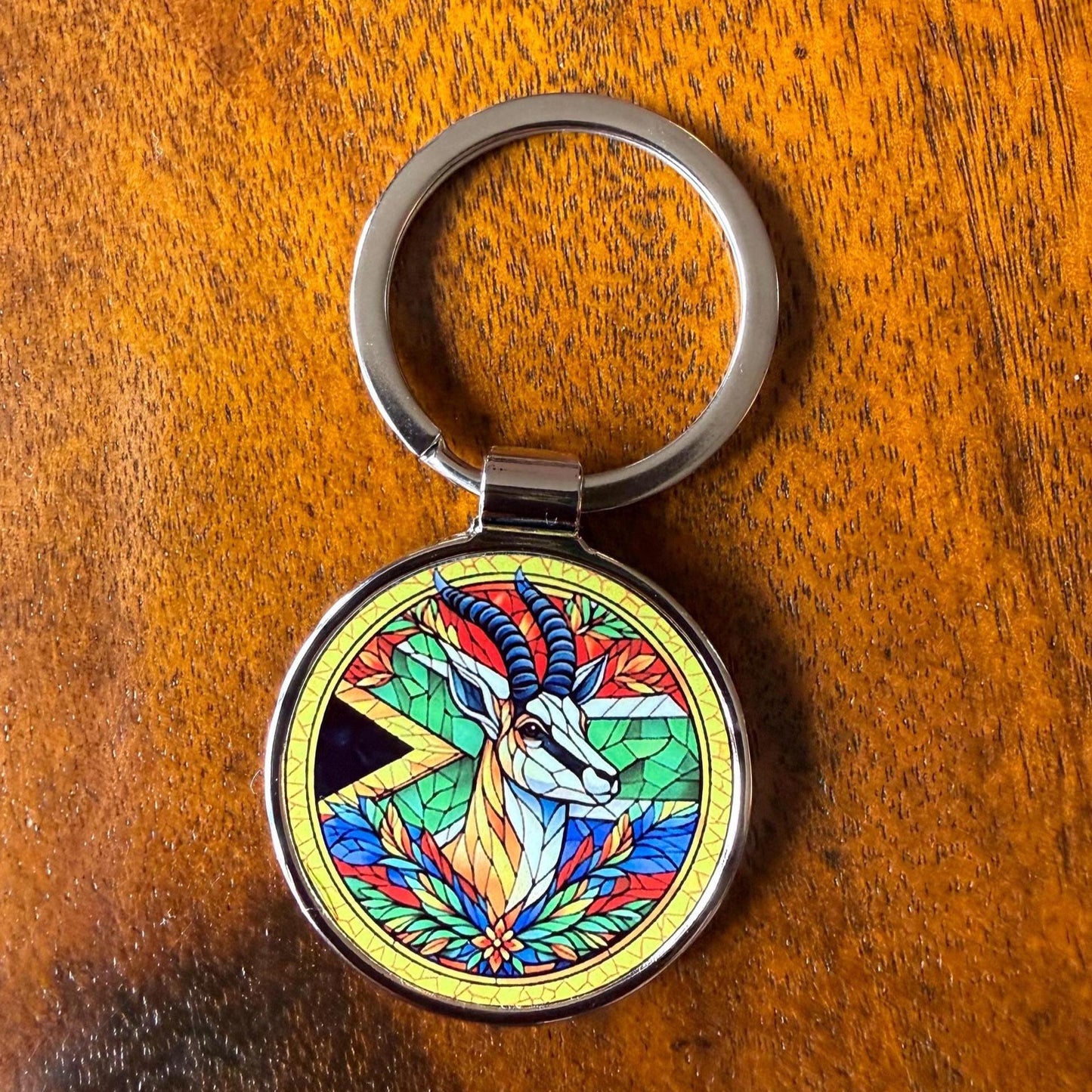 South Africa Springbok Flag Keyring Key Chain